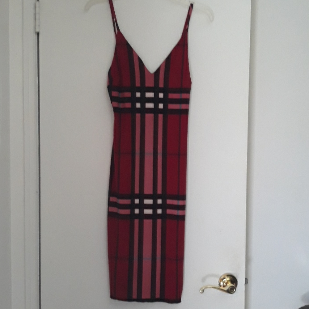 Red plaid Dress by Privy